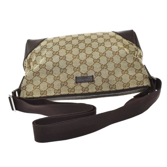 GUCCI Logo GG Pattern Shoulder Bag Canvas Leather Brown Italy 36KB248 - Picture 5 of 16